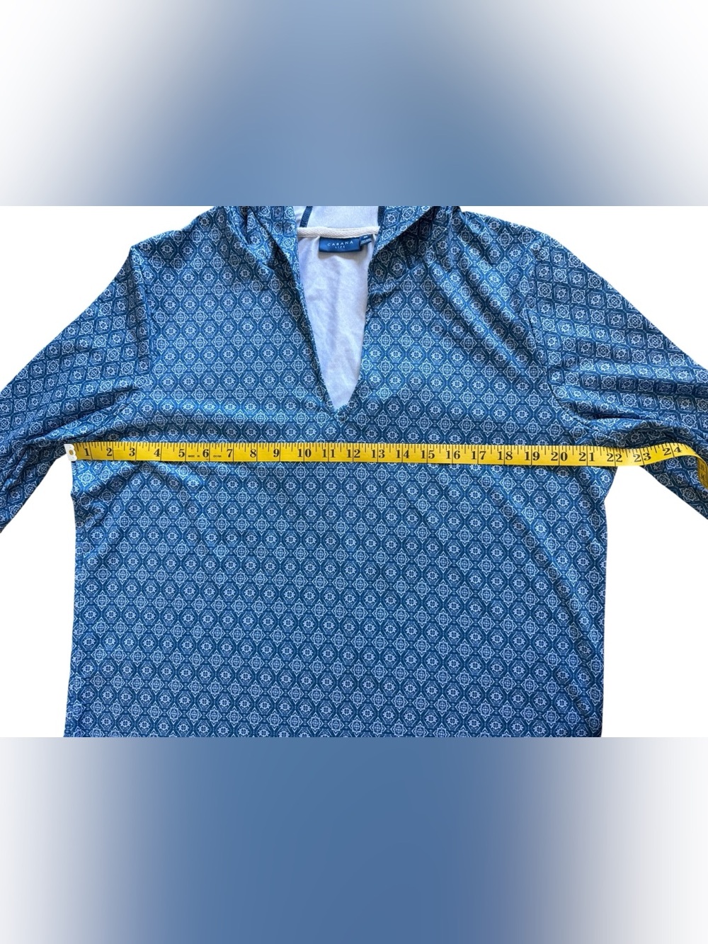 Cabana Life Preppy Geo Hooded Cover-Up Dress Blue XL NWOT - Picture 6 of 7